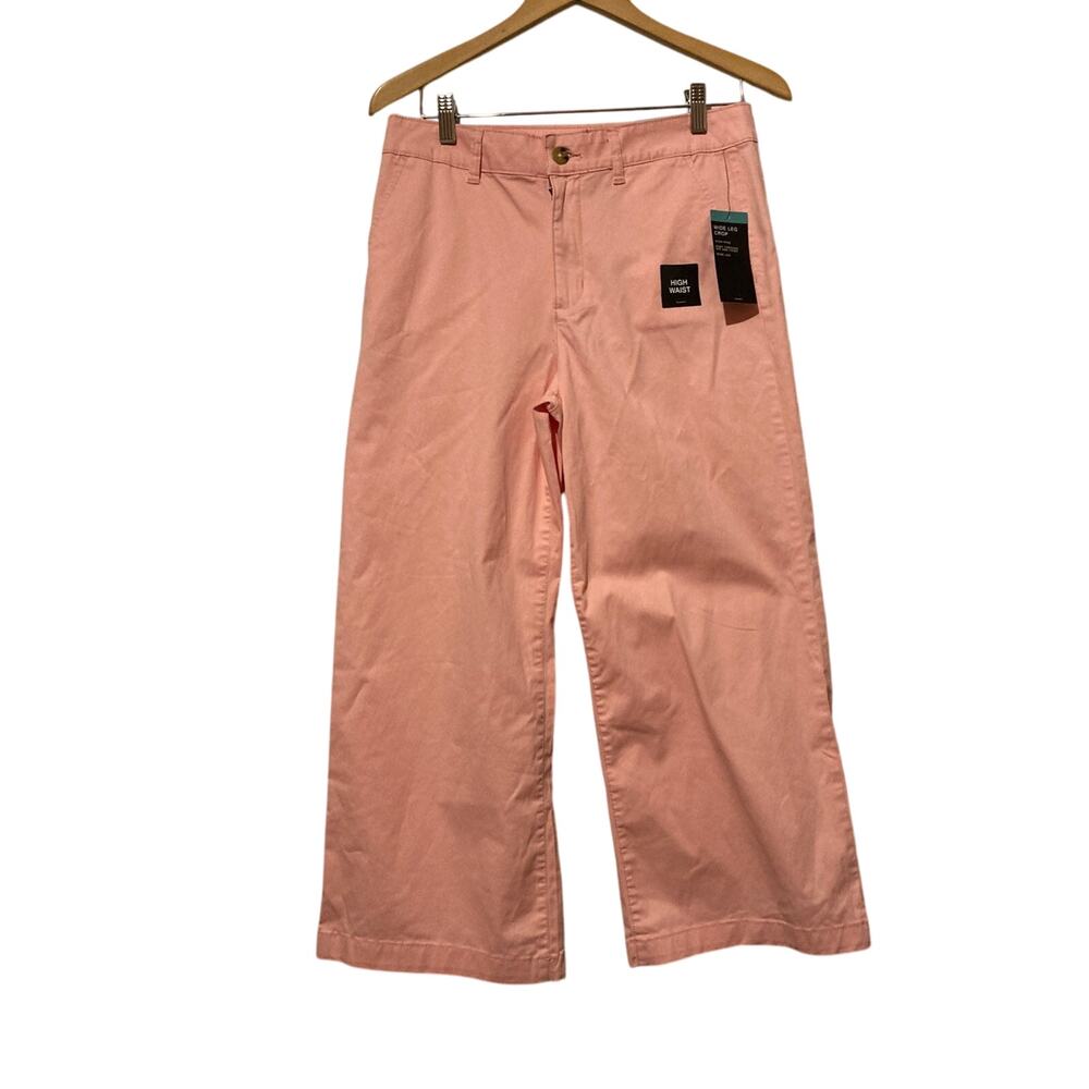 A.N.A. wide leg crop‎ pants Pink Size 8 NWT